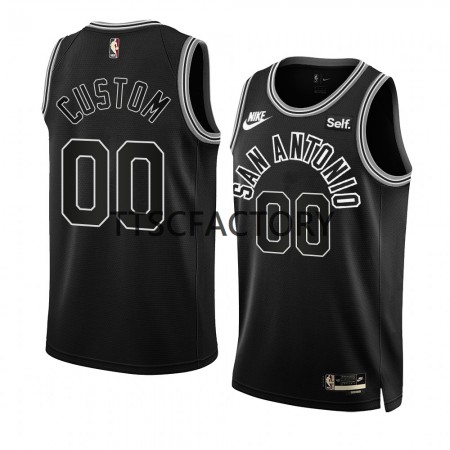 Camiseta Hombre NBA San Antonio Spurs Personalizadas Nike 2022-23 Classic Edition Negro Swingman